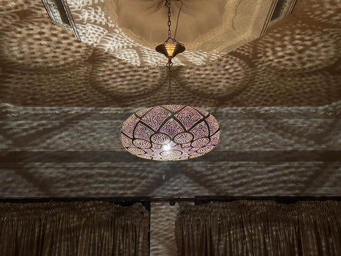 Handcrafted Moroccan Brass Pendant Light – Elegant Home Decor (PL 1064)